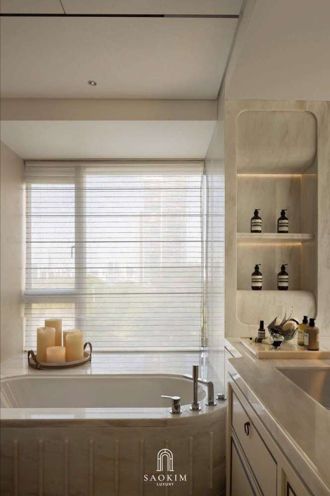 Thiết kế nội thất phòng tắm phong cách Contemporary Quit Luxury
